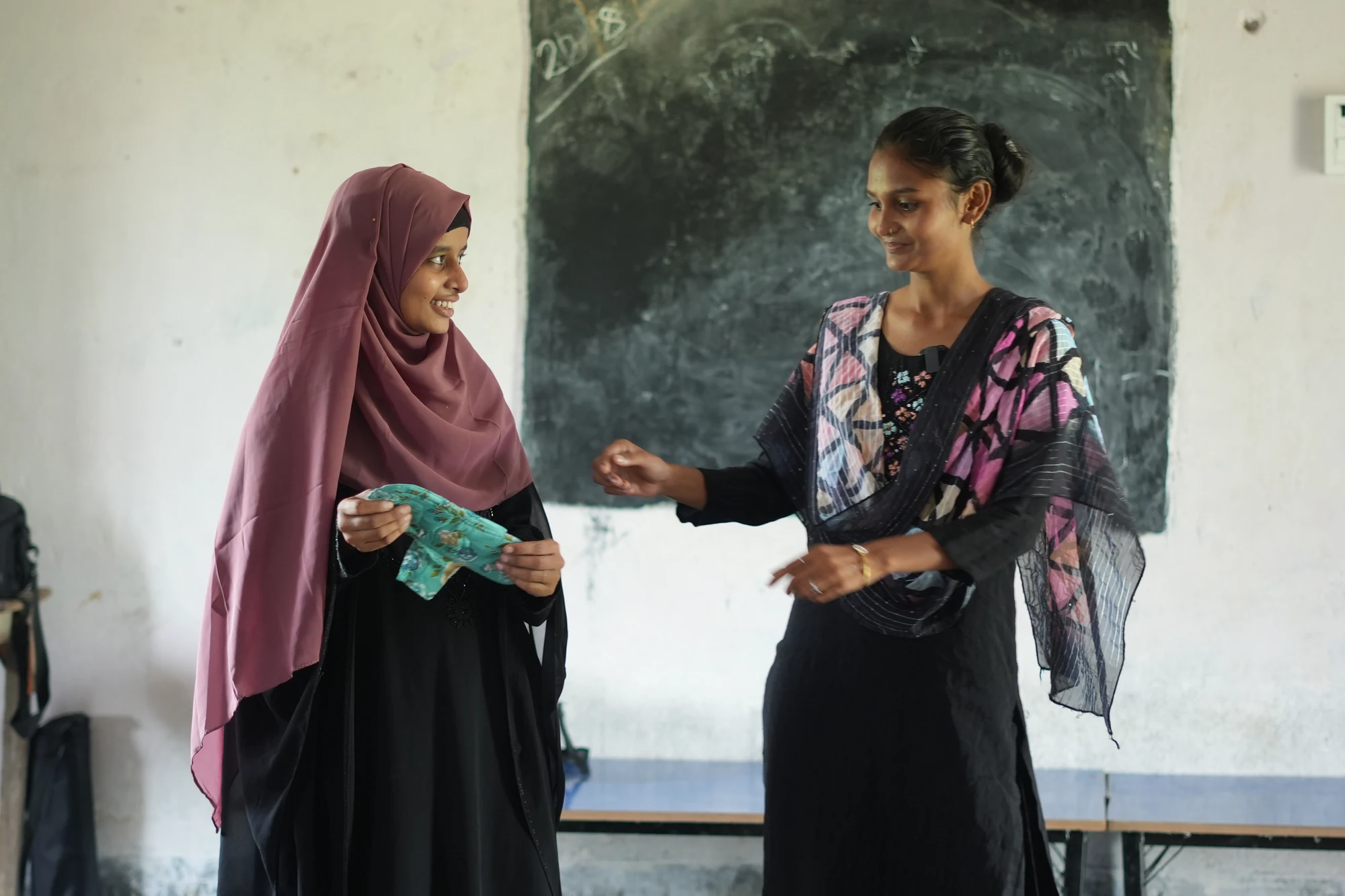 A community learning activity in a classroom